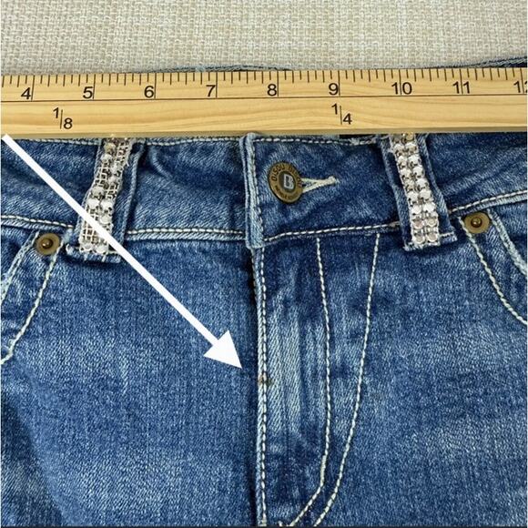 BISOU BISOU JEANS Women's Size‎ 6 Bling Rhinestone Bootcut Jeans - Picture 9 of 9